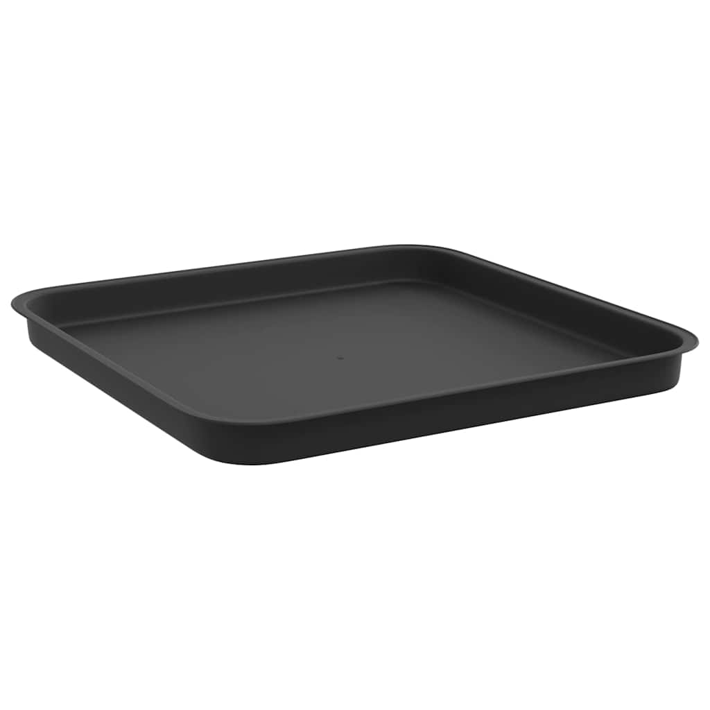 Plant Pots 6 pcs Black 38 x 38 x 30 cm Plastic