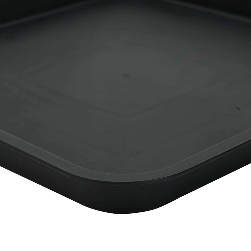 Plant Pots 6 pcs Black 43 x 43 x 33.5 cm Plastic