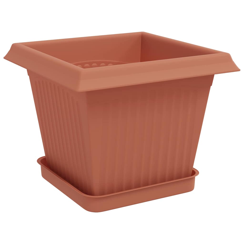 Plant Pots 24 pcs Brick Red 20 x 20 x 16 cm Plastic