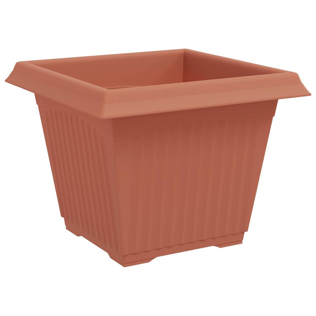 Plant Pots 24 pcs Brick Red 28.5 x 28.5 x 22 cm Plastic