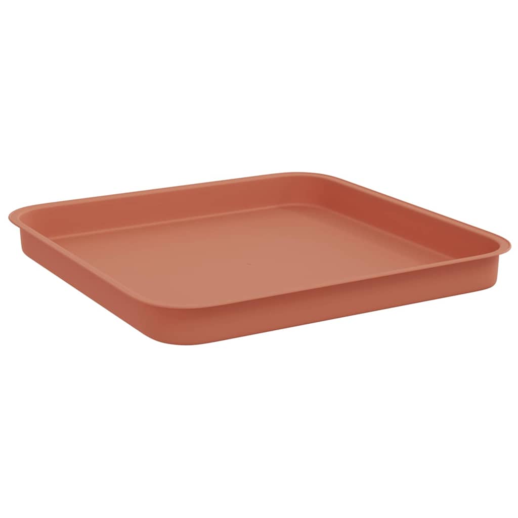 Plant Pots 24 pcs Brick Red 28.5 x 28.5 x 22 cm Plastic