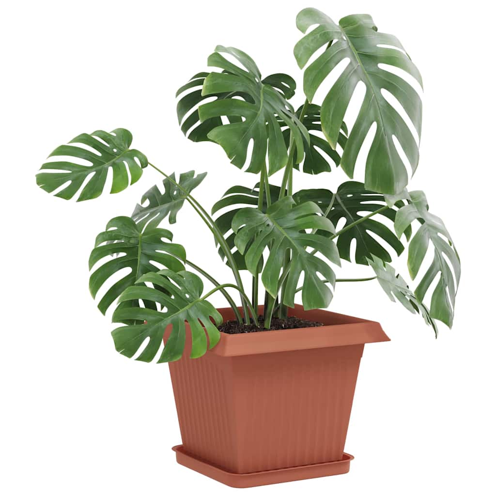 Plant Pots 24 pcs Brick Red 33 x 33 x 26 cm Plastic