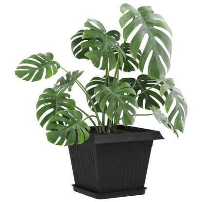 Plant Pots 24 pcs Black 28.5 x 28.5 x 22 cm Plastic