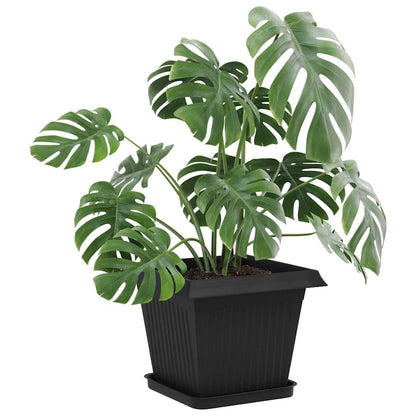 Plant Pots 24 pcs Black 33 x 33 x 26 cm Plastic