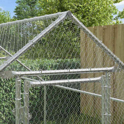 Chicken Cage Silver 400 x 170 x 177 cm Galvanised Steel