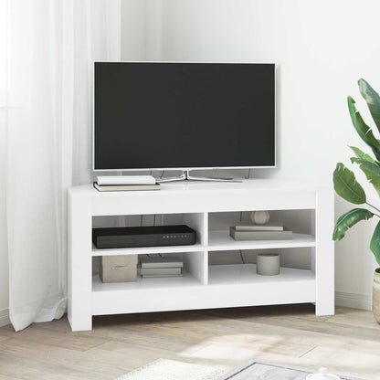 Corner TV Cabinet 102 x 40.5 x 45 cm White Engineered Wood