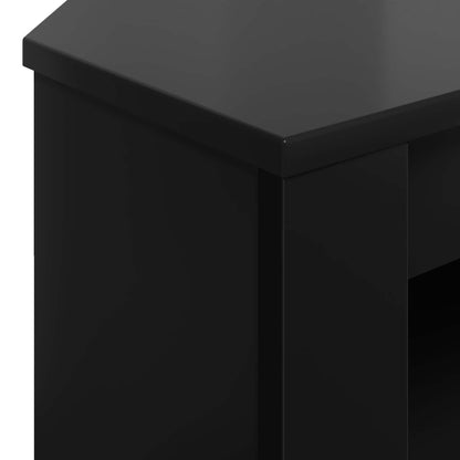 Corner TV Cabinet 102 x 40.5 x 45 cm Black Engineered Wood