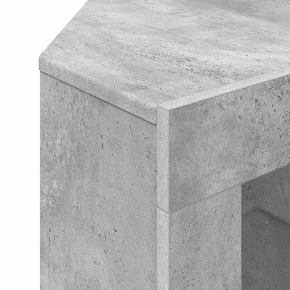Corner LED TV Cabinet 100x40x68cm Concrete Grey Engineered Wood