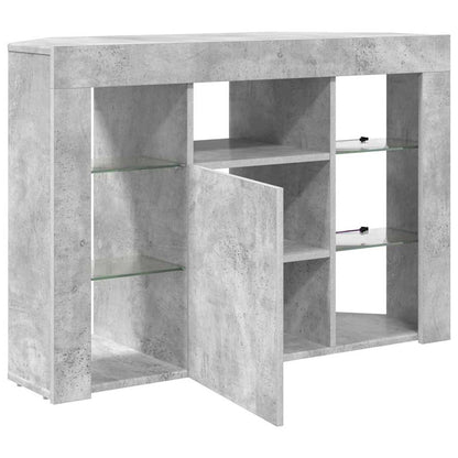 Corner LED TV Cabinet 100x40x68cm Concrete Grey Engineered Wood