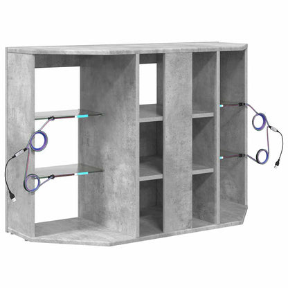 Corner LED TV Cabinet 100x40x68cm Concrete Grey Engineered Wood