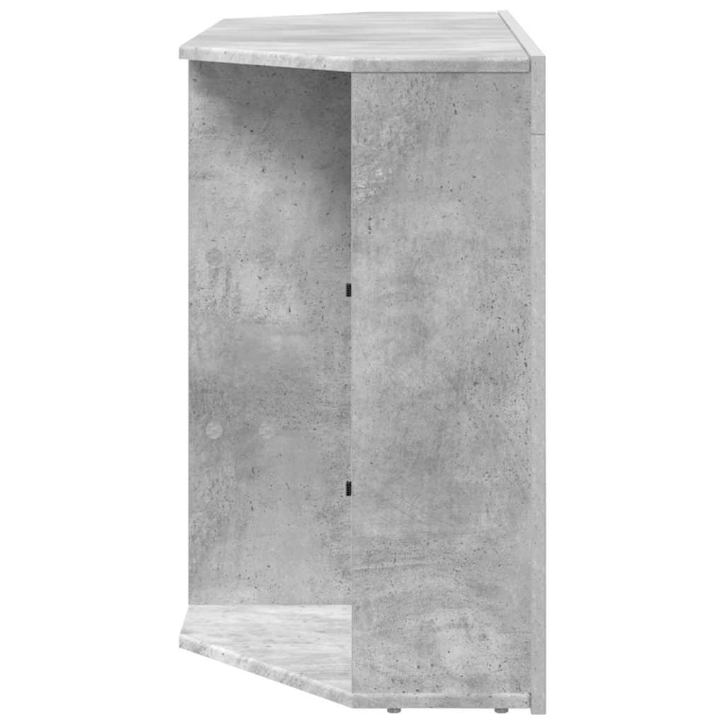 Corner LED TV Cabinet 100x40x68cm Concrete Grey Engineered Wood