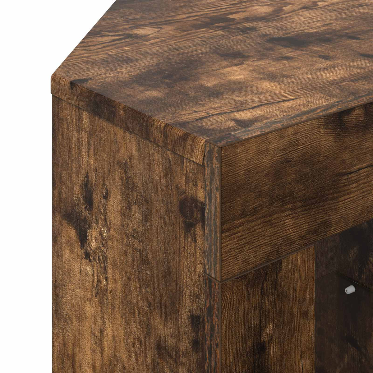 Corner LED TV Cabinet 100x40x68cm Smoked Oak Engineered Wood