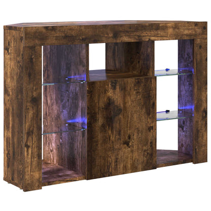 Corner LED TV Cabinet 100x40x68cm Smoked Oak Engineered Wood