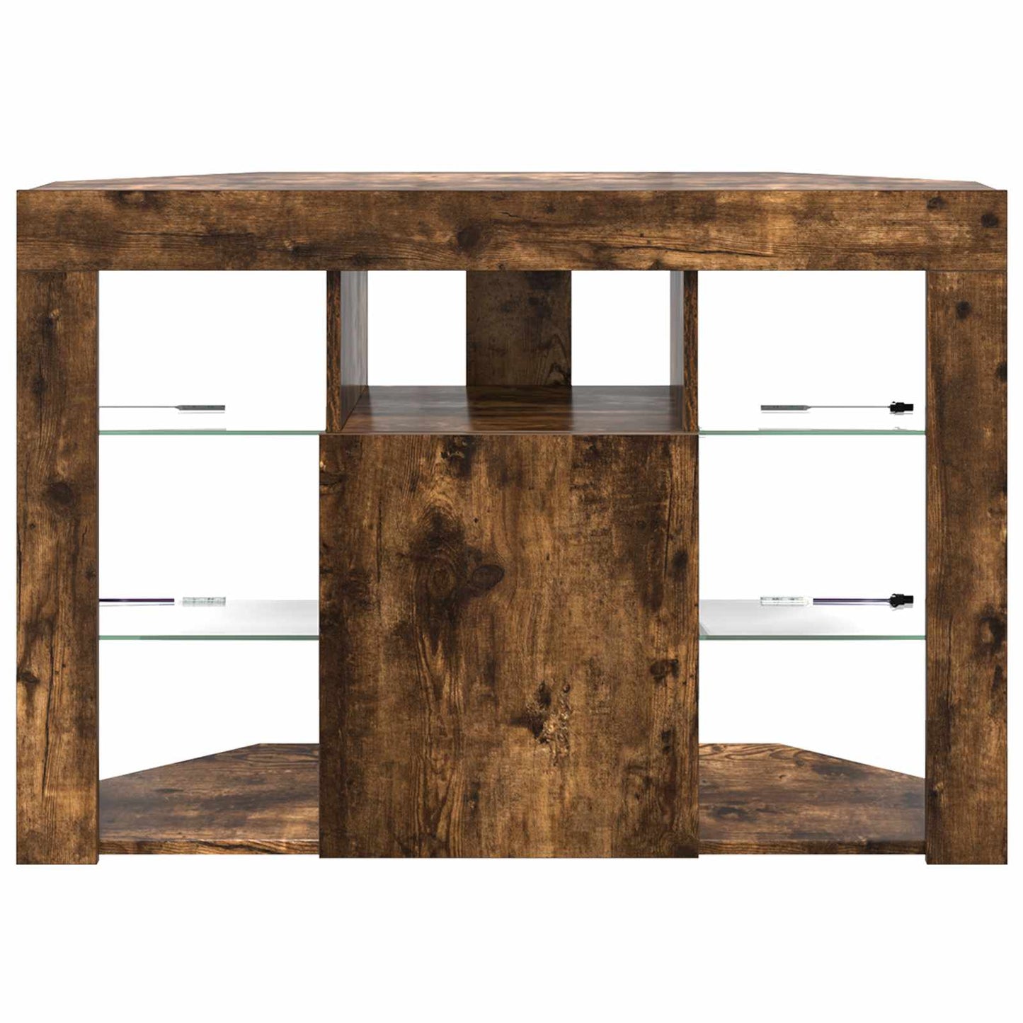 Corner LED TV Cabinet 100x40x68cm Smoked Oak Engineered Wood