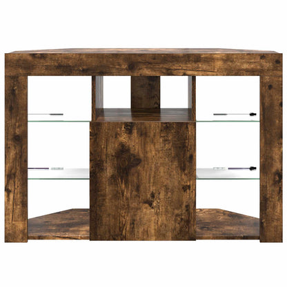 Corner LED TV Cabinet 100x40x68cm Smoked Oak Engineered Wood