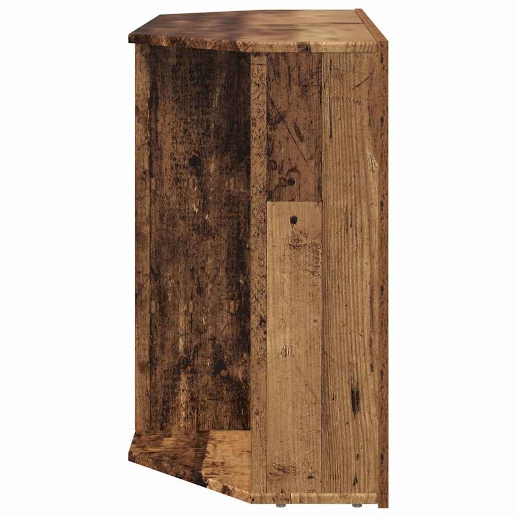 Corner LED TV Cabinet 100x40x68cm Old Wood Engineered Wood