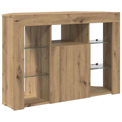 Corner LED TV Cabinet 100x40x68cm Artisan Oak Engineered Wood