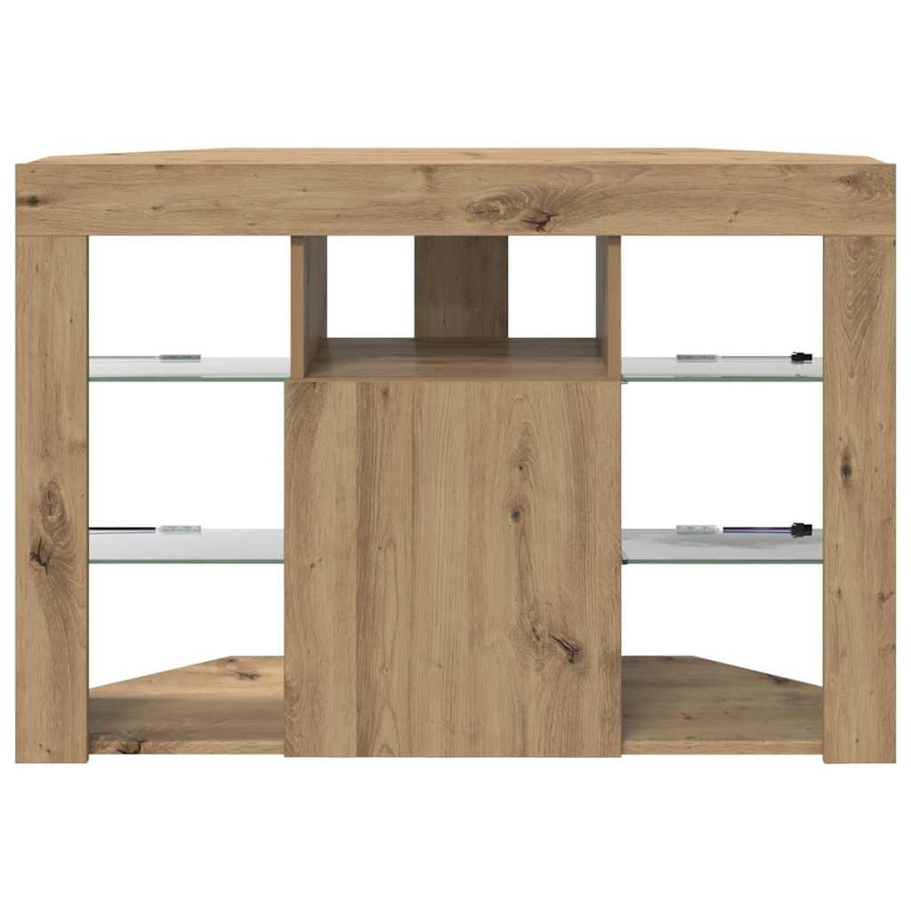 Corner LED TV Cabinet 100x40x68cm Artisan Oak Engineered Wood