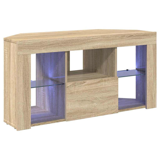 Corner LED TV Cabinet 100 x 40 x 50 cm Sonoma Oak