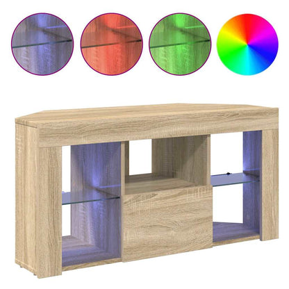 Corner LED TV Cabinet Wall-mounted Sonoma Oak 100 x 40 x 50 cm