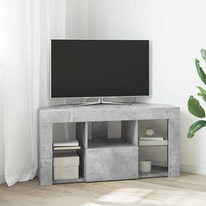 Corner LED TV Cabinet 100 x 40 x 50 cm Concrete Grey