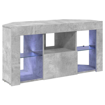 Corner LED TV Cabinet 100 x 40 x 50 cm Concrete Grey