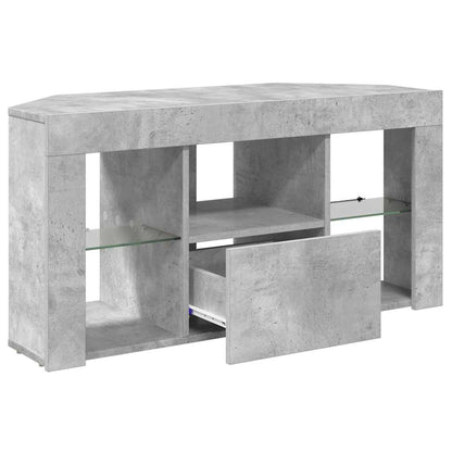Corner LED TV Cabinet 100 x 40 x 50 cm Concrete Grey