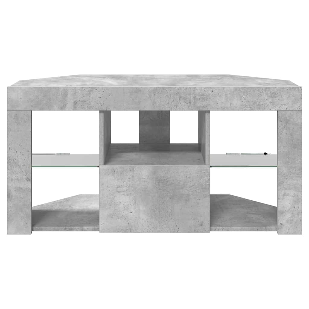 Corner LED TV Cabinet 100 x 40 x 50 cm Concrete Grey
