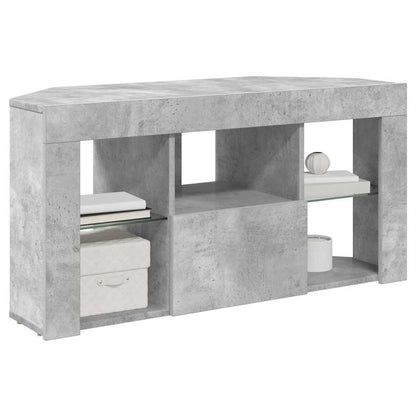Corner LED TV Cabinet 100 x 40 x 50 cm Concrete Grey