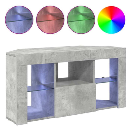 Corner LED TV Cabinet 100 x 40 x 50 cm Concrete Grey