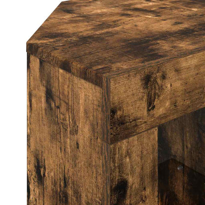 Corner LED TV Cabinet 100 x 40 x 50 cm Smoked Oak