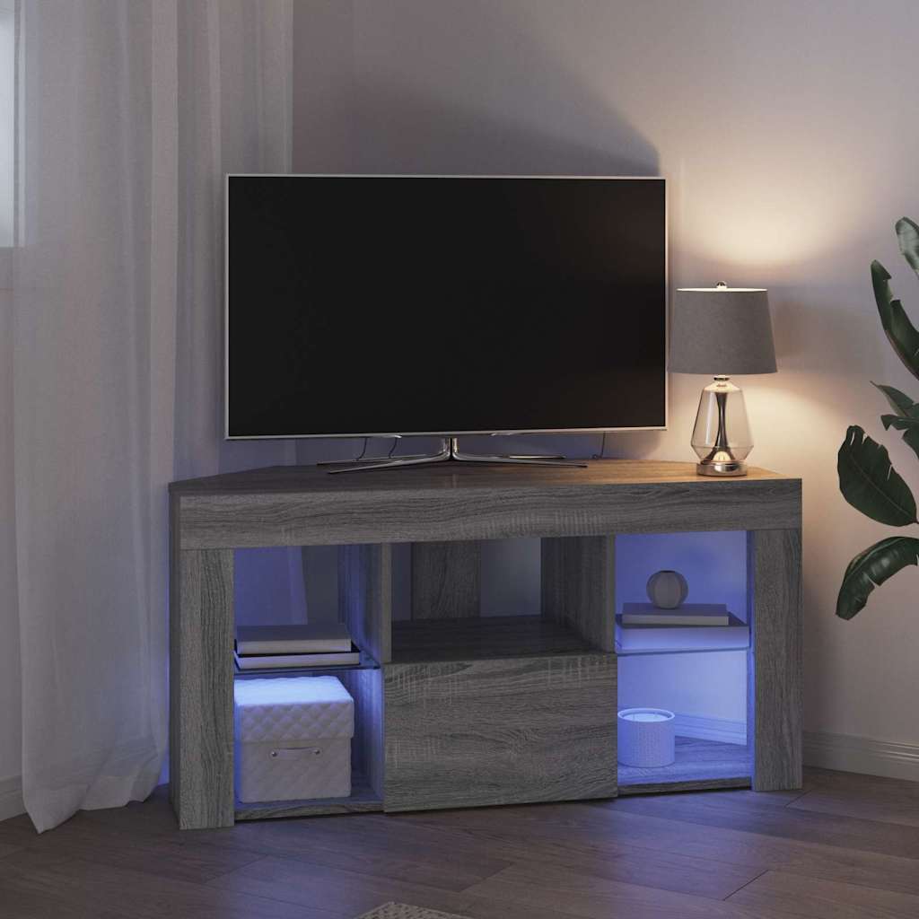 Corner LED TV Cabinet 100 x 40 x 50 cm Grey Sonoma