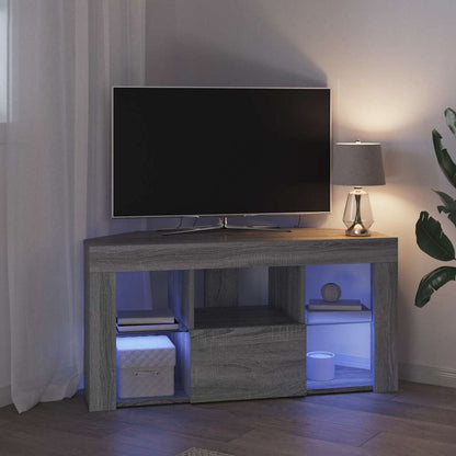 Corner LED TV Cabinet 100 x 40 x 50 cm Grey Sonoma