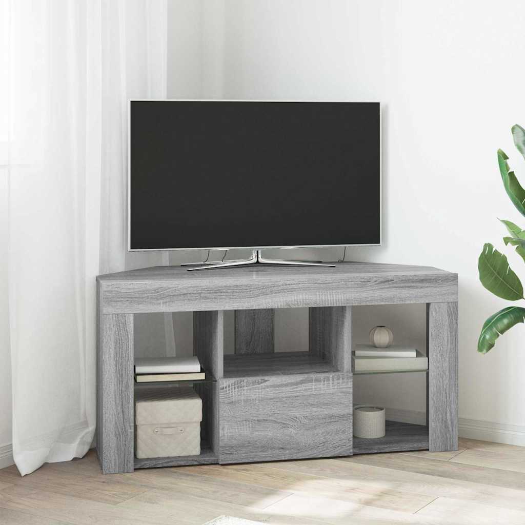 Corner LED TV Cabinet 100 x 40 x 50 cm Grey Sonoma