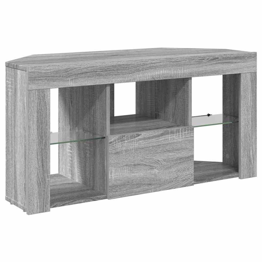 Corner LED TV Cabinet 100 x 40 x 50 cm Grey Sonoma