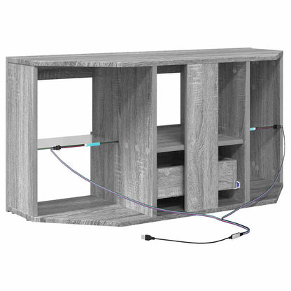 Corner LED TV Cabinet 100 x 40 x 50 cm Grey Sonoma