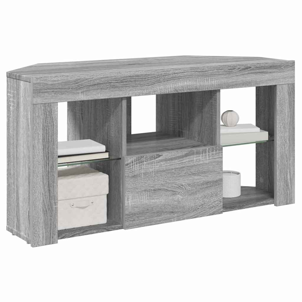 Corner LED TV Cabinet 100 x 40 x 50 cm Grey Sonoma