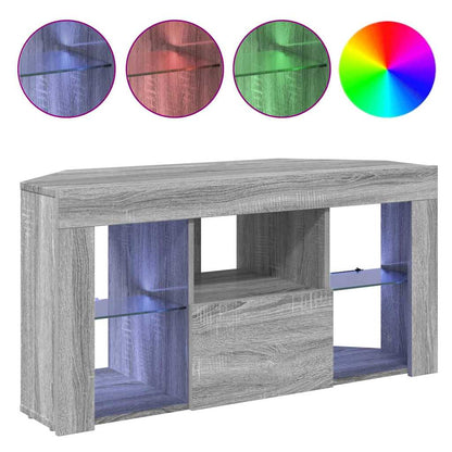 Corner LED TV Cabinet 100 x 40 x 50 cm Grey Sonoma