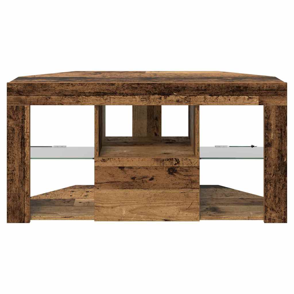 Corner LED TV Cabinet 100 x 40 x 50 cm Old Wood Engineered Wood