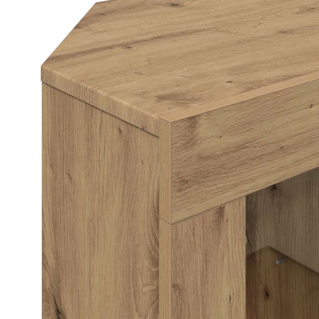 Corner LED TV Cabinet 100 x 40 x 50 cm Artisan Oak