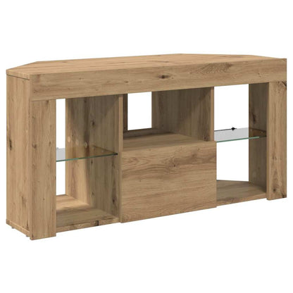Corner LED TV Cabinet 100 x 40 x 50 cm Artisan Oak