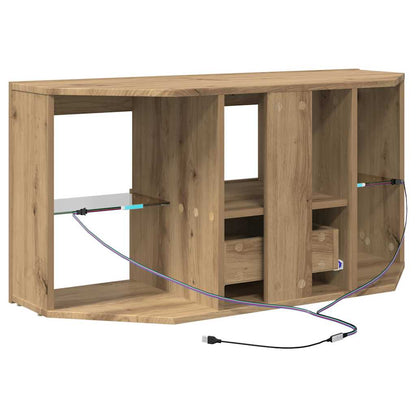 Corner LED TV Cabinet 100 x 40 x 50 cm Artisan Oak