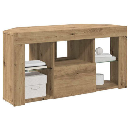 Corner LED TV Cabinet 100 x 40 x 50 cm Artisan Oak