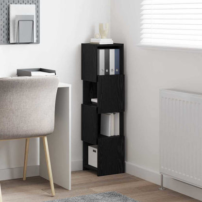 Corner Cabinet Black Oak 25.5x25x102cm Engineered Wood