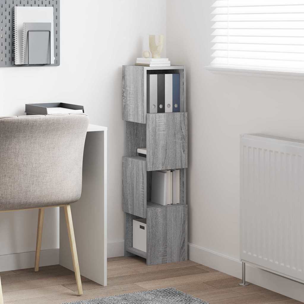 Corner Cabinet Grey Sonoma 25.5x25x102cm Engineered Wood