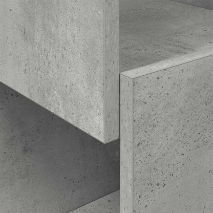 Corner Cabinet Concrete Grey 25.5x25x55cm Engineered Wood