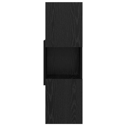 Corner Cabinet Black Oak 30.5x30x95cm Engineered Wood