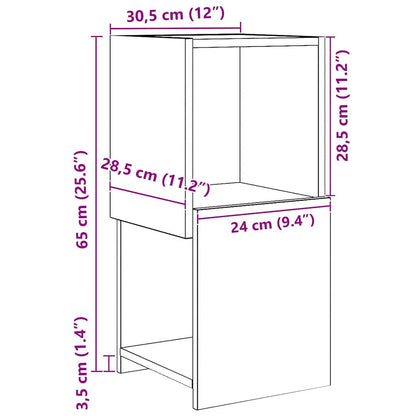 Corner Cabinet Smoked Oak 30.5x30x65cm Engineered Wood