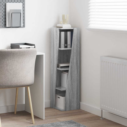 Corner Cabinet Grey Sonoma 27.5x27x102cm Engineered Wood