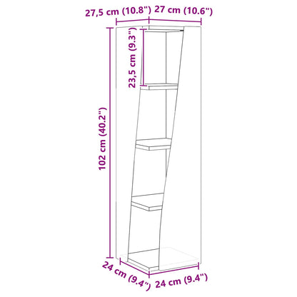 Corner Cabinet Old Wood 27.5x27x102cm Engineered Wood